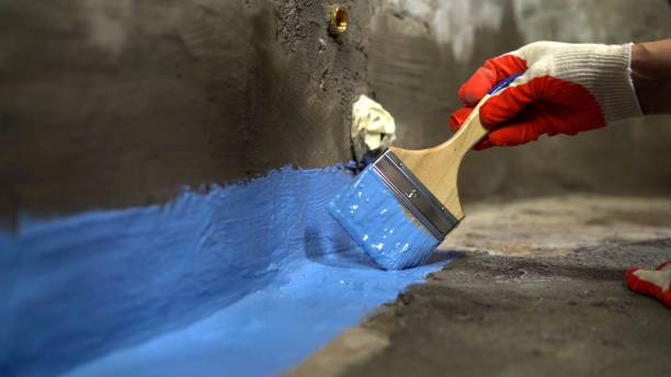 Commercial Exterior Waterproofing project at a Ferndale, MI business property by SJ Waterproofing Pros